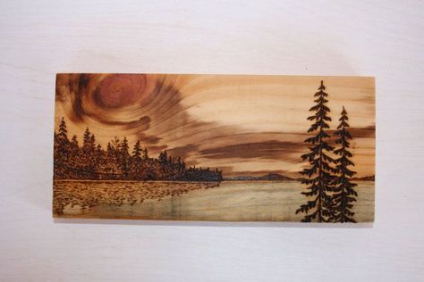 Sunset - Art Block - Wood burning More Woodworking Plans Patterns, Tre Kunst, Woodworking Projects Furniture, Woodworking Plans Beginner, Woodburning Projects, Woodworking Projects For Kids, Pyrography Art, Art Supply Stores, Wood Burning Crafts