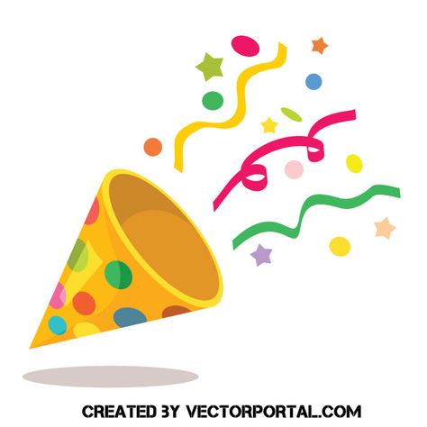 Fiesta de confeti Party Vector, Birthday Logo, Paper Decoration, Confetti Party, Free Vectors, Colored Paper, Site Design, Celebration Party, Book Print