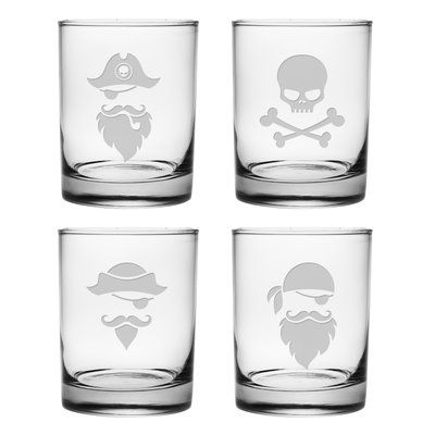 Winston Porter Declare a toast to all your mateys with this sand-etched double old fashioned glass, perfect for serving up grog at a neighborhood cocktail party. Dance Of The Dead, Pirate Face, Cricut Inspiration, Drinking Glass Sets, Whiskey Glass, Old Fashioned Glass, Wine Glass Set, Golf Tournament, Cocktail Glasses