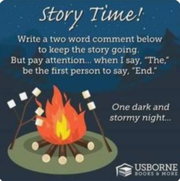 Usborne Books Consultant, Usborne Books Party, Dark And Stormy Night, Online Party Games, Library Games, Fb Games, Group Cover Photo, Dark And Stormy, Campfire Stories