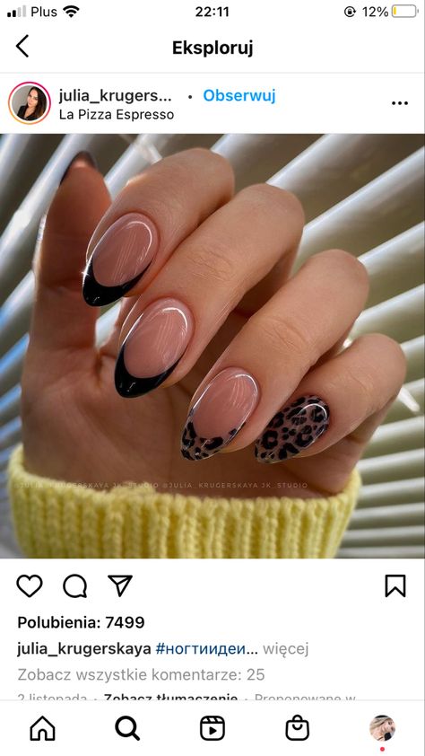 Acrylic Nails Oval, Nails Short Acrylic, Nails Oval, Nails Pretty, Leopard Print Nails, Minimal Nails, Leopard Nails, Animal Nails, Short Acrylic