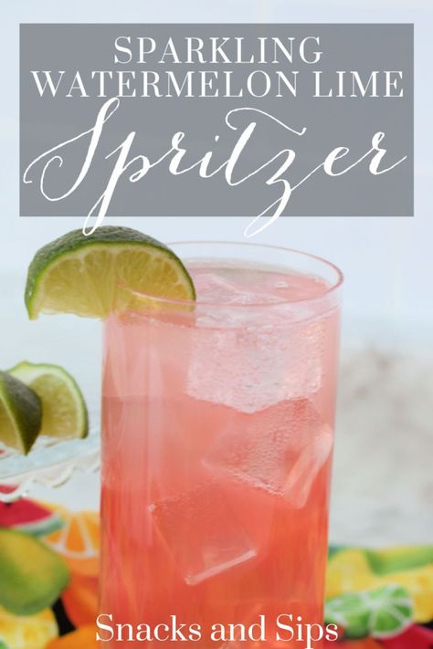 Lime Vodka Drinks, Spritzer Cocktails, Spritzer Drink, Vodka Drinks Easy, Key Lime Martini, Watermelon Tequila, Summer Mocktail Recipes, Summer Mocktail, Spritzer Recipes