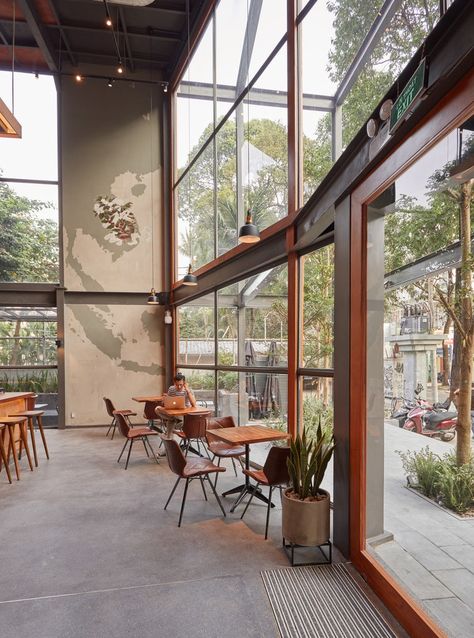 The Coffee House Signature // Bo Design & Construction - Architizer Journal Retrofit Architecture, Facade Concrete, Cafe Shop Design Ideas, Coffee Shop Concept, Architecture Jobs, Shop Design Ideas, The Coffee House, Book And Coffee, Cafe Shop Design