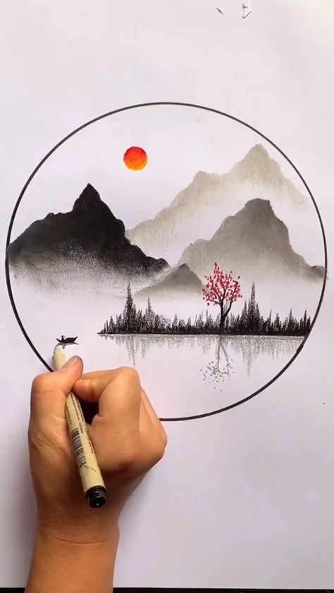 earthtalant on Instagram: Great!! Rate this from 1-10!😍 Tag an Art Lover!👇 . . Follow @earthtalant to help us grow the community . . Art credit: qianxunjianb tt . .… Arte Doodle, Nature Art Drawings, Cool Pencil Drawings, Oil Pastel Art, Oil Pastel Drawings, Painting Art Lesson, Kraf Diy, 수채화 그림, Drawing Pencil