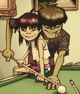 Gorillaz Icons 2d And Murdoc, Murdoc Gorillaz, 2d And Noodle, Gorillaz Noodle, Gorillaz Fan Art, Monkeys Band, Gorillaz Art, Anime Drawing Books, Gorillaz