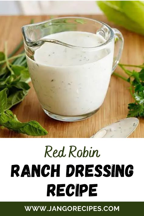 Red Robin Ranch Dressing, Ranch Dressing Buttermilk, Homemade Ranch Salad Dressing, Easy Ranch Dressing, Ranch Salad Dressing Recipes, Buttermilk Ranch Dressing Recipe, Ranch Dressing Recipe Homemade, Homemade Ranch Dip, Buttermilk Ranch Dressing