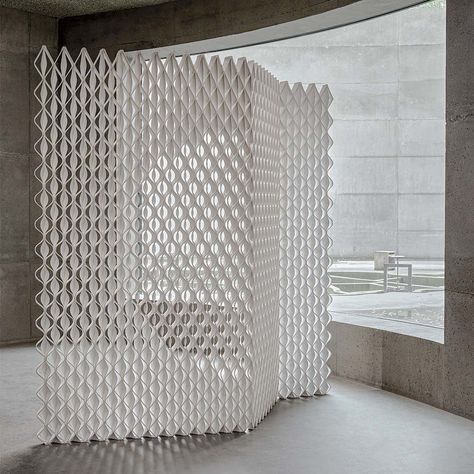 Aectual (@aectual) • Instagram photos and videos 3d Printed Architecture, Modern Partition Walls, Modern Partition, Office Screens, Screen Divider, Curtain Door, Partition Walls, Partition Screen, Space Dividers