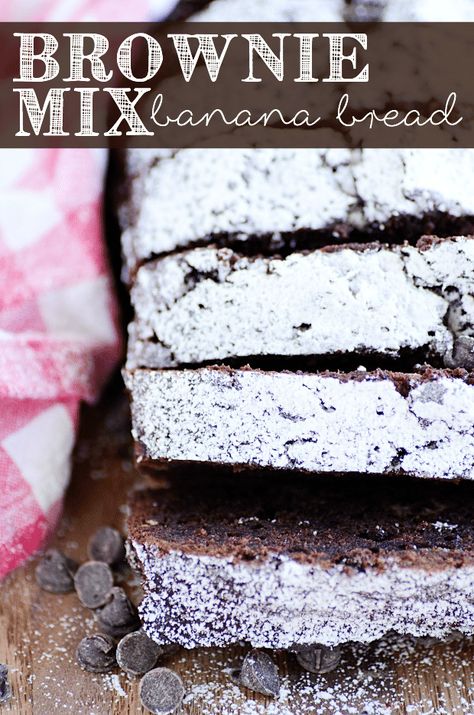 Cat Desserts, Coconut Dessert Recipes, Nut Breads, Brownie Bread, Cake Mix Banana Bread, Brownie Mix Recipes, Banana Bread Brownies, Brownie Mix Cookies, Banana Brownies