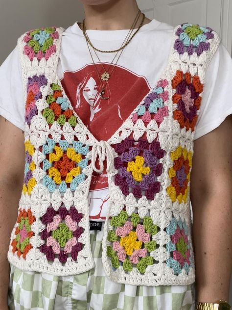 Grandad¡¯s waistcoat Crochet pattern by Realm Designs Vests Aesthetic, Crochet Vest Pattern Free Boho, Crochet Vest Outfit, Crochet Vest Pattern Free, Cardigan Tutorial, Crochet Vests, Crocheted Vest, Waistcoat Pattern, Simple Cardigan