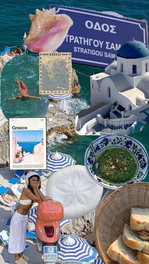 All things Greece Greek Ocean, Travel Mood Board, Summer Instagram Feed, Aesthetic Mediterranean, Summer Mood Board, Aesthetic Europe, Travel Mood, Poses Summer, Greece Aesthetic