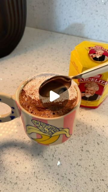 NATI 🦀🇲🇽 on Instagram: "Grab somebody and cuddle up to this abuelita hot chocolate 🫶🏻✨🫂 Looking forward to warm cozy recipes for winter ❄️ Mug by the talented @backtoblack.ceramics 🤍 #abuelita #abuelitahotchocolate #hotchocolate #hotchocolaterecipe #chocolatecaliente #cozyweather 

RECIPE: Adjust sweetness to your liking 🥰

	•	1-2 cups water
	•	2 cups milk
	•	½ cup heavy cream
	•	1 cinnamon stick
	•	1 Abuelita chocolate bar
	•	½ cup Mexican vanilla
	•	1 tbsp condensed milk" Abuelita Chocolate Cake, Abuelita Hot Chocolate Recipe, Abuelita Chocolate, Abuelita Hot Chocolate, Recipes For Winter, Mexican Vanilla, Chocolate Abuelita, Best Hot Chocolate Recipes, Cozy Recipes