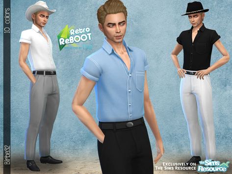 Sims 4 — Retro ReBOOT 50's ManStyle by Birba32 — We might find the fashion of the past a bit eccentric, but some pieces Sims 4 Cc 50s Clothes, 50s Male Fashion, 50s Clothes, 1950s Man, Sims 4 Decades Challenge, Rainbow Pants, 1950s Outfits, Sims 4 Cc Folder, Sims 4 Characters