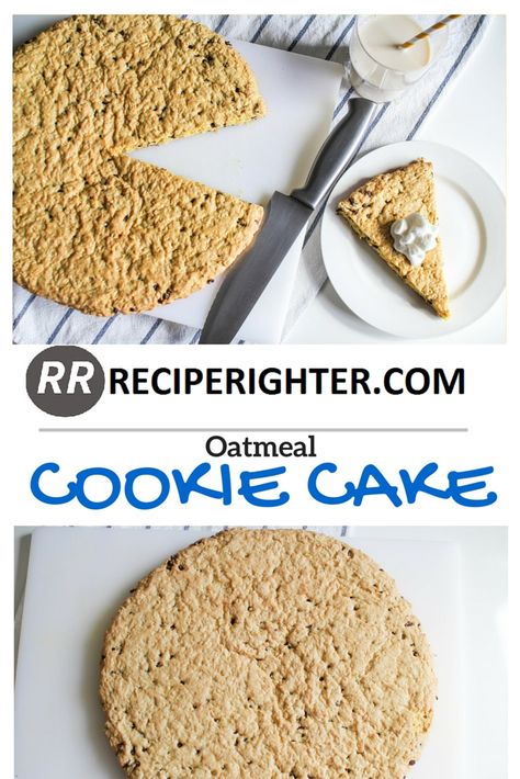 Oatmeal Cookie Cake Oatmeal Cookie Cake Recipe, Oatmeal Cookie Cake, Cake Mix Flavors, Easy To Make Cookies, Cookie Cake Recipe, Oatmeal Cookie, Quick Oats, Nutritional Value, Oatmeal Cookies