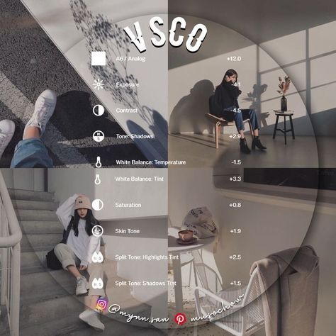 Instagram Vsco Filters, Best Vsco Filters Instagram, Ig Feed Filter Ideas, Vsco Filter Presets, Edit Vsco, Filter Foodie, Filters Vsco, Filter Guide, Vsco Lightroom Presets