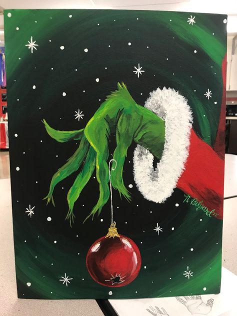 Acrylic on canvas board Christmas Canvas Art, Christmas Paintings On Canvas, Photo Collages, Christmas Canvas, Mini Canvas Art, Mini Canvas, Christmas Paintings, Canvas Board, Content Creation