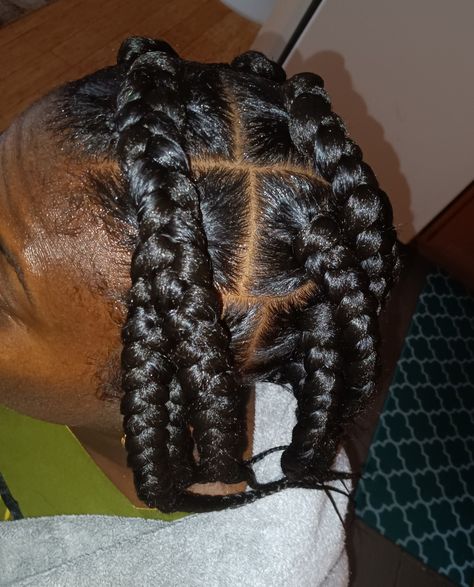 Jumbo Box Braids, Rubber Bands, Box Braids, Braids, Dreadlocks, Band, Hair Styles, Hair, Beauty