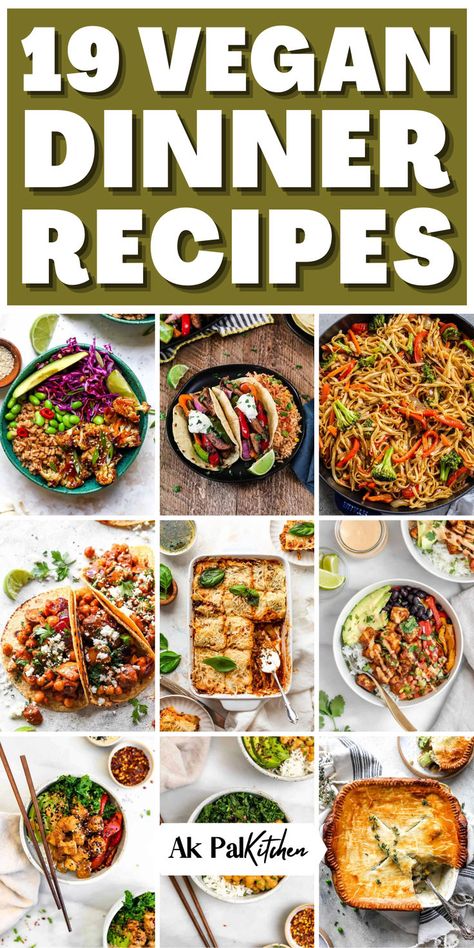 Elevate your family dinners with our delectable vegan dinner recipes. Explore a world of healthy dinner recipes, including plant-based meals that are both satisfying and nutritious. From spinach and mushroom to cauliflower dishes, our vegan recipes offer a variety of flavors. Try our vegetarian recipes like comforting fajita pasta, lasagna soup, or stuffed mushrooms & peppers. These budget-friendly recipes are easy to make and perfect for one-pot meals that can be prepared in under 30 minutes. Best Vegan Dinner, Easy Vegan Dinner Recipes, Quick Vegan Dinner Recipes, Vegan Dinner Ideas, Healthy Vegan Dinner Recipes, Vegetarian Recipes Dinner Healthy, Healthy Vegan Dinner, Vegan Dinner Recipes Easy, Cauliflower Dishes