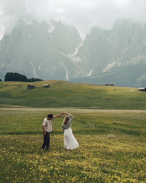 two lovers running through the meadows of the italian dolomites • • • keywords: documentary photography, cinematic photography, visual poetry, storytelling, love, couples photoshoot, tampa elopement, travel photographer, couples inspo, romcom, movie scenes, italy, dolomites, dolomites photos 🏷️ #floridaphotographer #tampaphotographer #stpeteweddingphptographer #tampaweddingphotographer #destinationweddingphotograoher #stpetephotographer #film #visualpoetry #cinematicphotographer #floridaw... Italian Dolomites Aesthetic, Couples Running Aesthetic, Tampa Elopement, Dolomites Elopement, Italian Honeymoon, Italian Dolomites, Running Photography, Photography Cinematic, Couple Running