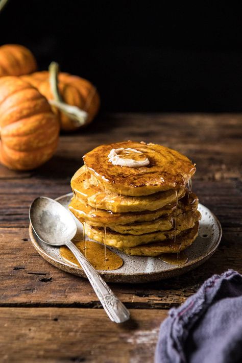 Buttermilk Pumpkin Pancakes, Pumpkin Buttermilk Pancakes, Recipes Buttermilk, Cinnamon Roll Desserts, Half Baked Harvest Recipes, Beautiful Bread, Cinnamon Roll Pancakes, Breakfast And Brunch, Harvest Recipes