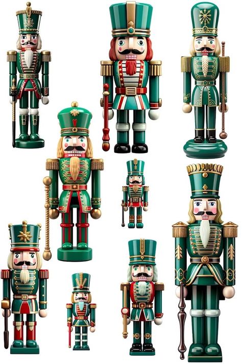 Vintage Nutcracker Images, Green Nutcracker Christmas, Nutcracker Artwork, New Year Graphics, Nutcracker Diy, Nutcracker Clipart, Green Nutcracker, Nutcracker Image, Vintage Nutcracker