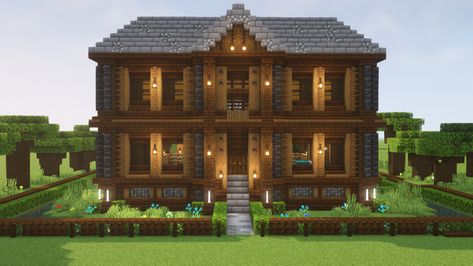 This is a medieval house design that i have made. And i would really like to share it with you,in this video i show you how to build this base step by step. #minecrafthouse #minecraftdarkoakhouse #minecraftsurvivalhouse #minecrafthousetutorial #minecraft Medieval House Design, House Design In Minecraft, Wood House Design, Survival House, House In Minecraft, Minecraft Cottage, Minecraft House Tutorials, Cute Minecraft Houses, Dark House