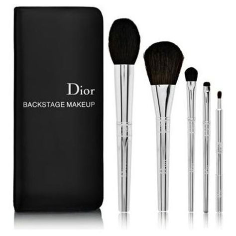 Christian Dior Brush Set Backstage Makeup Brush Set 5 Piece Set, $160.00 Wife Gift Guide, Dr Mundo, Christian Dior Makeup, Dior Cosmetics, Dior Backstage, Alat Makeup, Bobbi Brown Makeup, Makeup Brush Kit, Makeup Guide