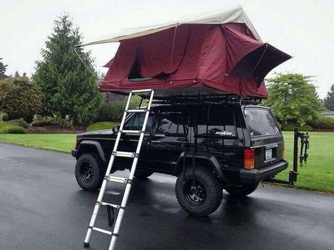 Jeep Xj Camping, Modificaciones Jeep Xj, Jeep Xj Mods, Jeep Things, Low Riding, Rooftop Tent, Jeep Camping, Jeep Mods, Roof Tent