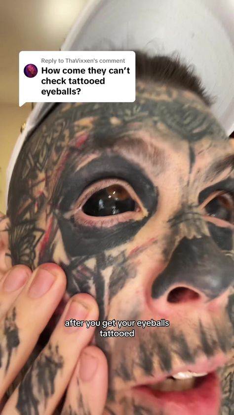 Replying to @ThaVixxen I had to get my eyes checked before the sclera tattoo because… #fyp Sclera Tattoo, Eyeball Tattoo, Ball Tattoo, Eye Ball, Body Modification, Body Modifications, My Eyes, Tattoos