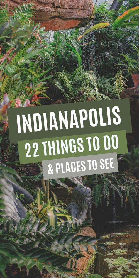 Here are the top things to do in Indianapolis, Indiana. From visiting the gorgeous hidden gem Garfield Conservatory to popular attractions like Soldiers And Sailors and Indiana Motor Speedway and Newfields to strolling and shopping along Mass Ave, this ultimate Indianapolis travel guide covers everything to see, eat, and do in Indianapolis, Indiana! #Travel | #Indianapolis | #Indiana | #Midwest Indiana Vacation, Kentucky Vacation, Indiana Travel, Indianapolis Motor Speedway, Motor Speedway, Indianapolis Indiana, Usa Travel Destinations, Hidden Gem, Best Places To Travel