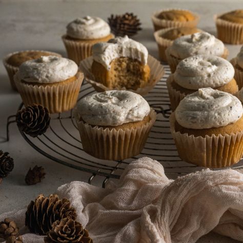 Gluten Free Maple Cupcakes - The Sugar And Salt Co. Maple Cupcakes, Maple Cream Cheese Frosting, Maple Cream Cheese, Cupcake Cream, Butter Cream Cheese Frosting, Moist Cupcakes, Orange Cupcakes, Milk Syrup, Gluten Free Cupcakes