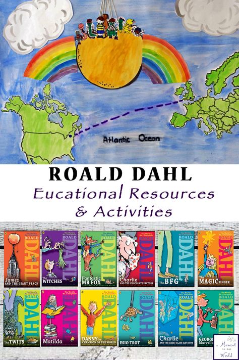 Roald Dahl Art Activities, Roald Dalh, Roald Dahl Activities, Homeschool Literature, Elementary Language Arts Activities, Roald Dahl Day, Roald Dahl Books, The Twits, Homeschool Lessons