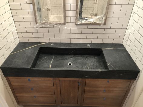 Soapstone Sinks and Vanity – Soapstone Virginia, Maryland, DC Soap Stone Bathroom Countertops, Soap Stone Sink, Dark Quartz Bathroom Countertops, Black Marble Sink Bathroom, Soapstone Bathroom Countertops, Soapstone Bathroom Vanity, Dark Bathroom Countertops, Black Bathroom Countertops, Bunkhouse Plans