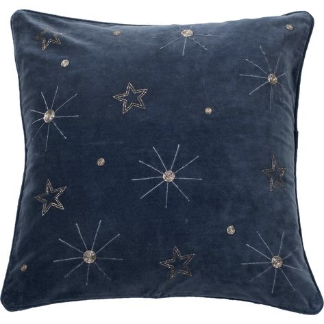 Embroidered Celestial Pillow, Dark Grey Cotton Velvet - Joanna Buchanan Decorative Pillows & Throws | Maisonette Celestial Room, Joanna Buchanan, Oversized Pillows, Tassel Pillow, Moon Pillow, Pom Pom Pillows, Silver Embroidery, Fringe Pillows, Feather Pillows