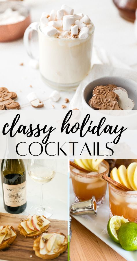 Fresh Drink Recipes, White Wine Cocktail, Cider Mimosas, Apple Cider Mimosa, Festive Holiday Cocktails, Attitude Adjustment, Lemon Drop Martini, Cocktails Recipes, White Hot Chocolate