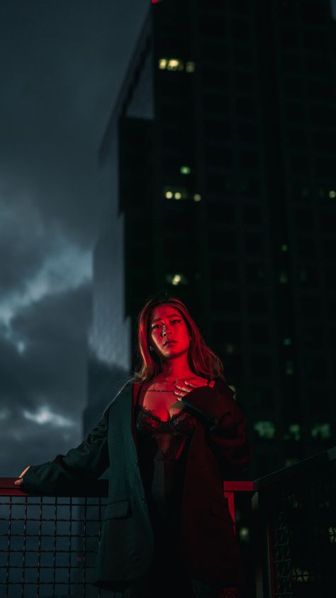 Urban Scenery, Background Brown, Dramatic Sky, Woman In Red, City Sky, Artistic Style, Outdoor Photos, Night City, Urban Photography