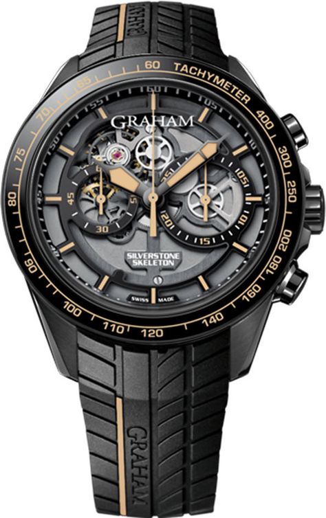 Graham Watch Silverstone RS Skeleton Limited Edition #bezel-fixed #bracelet-strap-rubber #brand-graham #case-material-black-pvd #case-width-46mm #chronograph-yes #delivery-timescale-call-us #dial-colour-black #gender-mens #limited-edition-yes #luxury #movement-automatic #new-product-yes #official-stockist-for-graham-watches #packaging-graham-watch-packaging #style-sports #subcat-silverstone #supplier-model-no-2stab-b09a-k105h #warranty-graham-official-2-year-guarantee #water-resistant-100m Graham Watch, Watch Packaging, Rolex Usa, British Motors, Expensive Watches, Fine Watches, Skagen, Men's Watches, Luxury Watches For Men