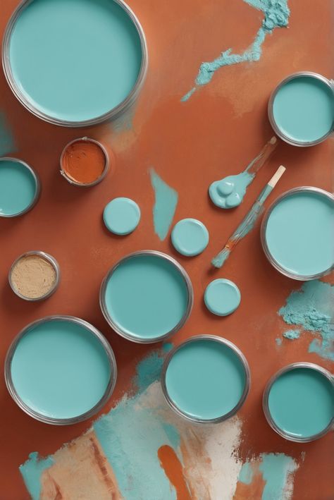 Looking to boost your productivity? Dive into this article packed with actionable tips and strategies to master your workflow. #ad     #Colortrend #wallpaint2024  #color2024  #DIYpainting  ##DIYhomedecor  #Fixhome Turquoise Paint Palette, Terra Cotta And Blue, Colors With Turquoise, Turquoise And Rust, Walnut Wood Kitchen, Turquoise Paint Colors, Warm Neutral Paint Colors, Cherry Wood Kitchens, Turquoise Paint