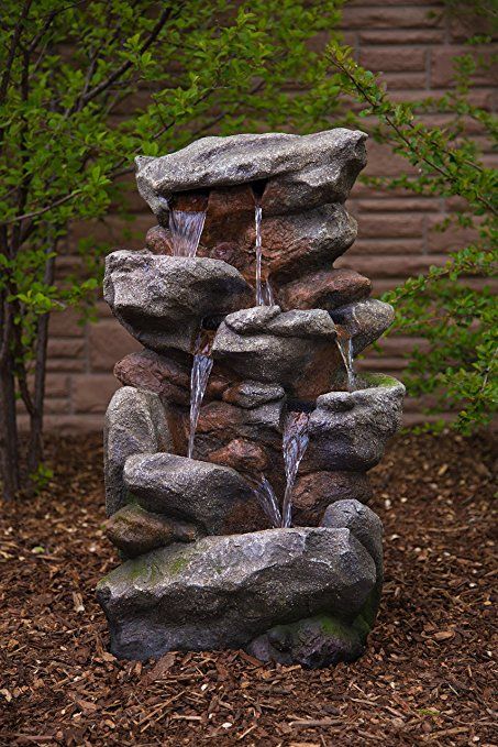 Waterfalls Backyard Diy, Patio Water Feature, Small Garden Waterfalls, Pondless Water Features, Outdoor Waterfalls, Dragon Garden, Outdoor Water Feature, Outdoor Water Features, Diy Garden Fountains