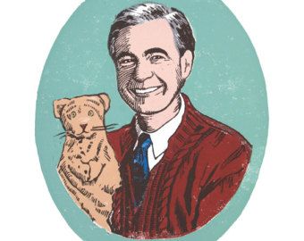 Mister Rogers/Linocut/Digital Print/Children's Art Mr Rogers Quote, Pastor Chris, Mister Rogers Neighborhood, Mister Rogers, Fred Rogers, Steve Irwin, The Third Man, Mr Rogers, Visual Language