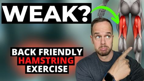 Weak Hamstrings can be tricky. Odds are the tightness you experience is actually a weakness. The hamstrings are one of the most important muscle groups when it comes to balancing out the hips and making sure one side of the body isn't working overtime due to the other. One of the best ways of making sure this is not your reality is to pick ONE exercise and learn to master every inch of it so that you can do it safely and effectively even with a sensitive low back. Weak Hamstrings, How To Build Strength, Hamstring Injury, Hamstring Workout, Best At Home Workout, Working Overtime, Free Coaching, Low Back Pain, Muscle Groups