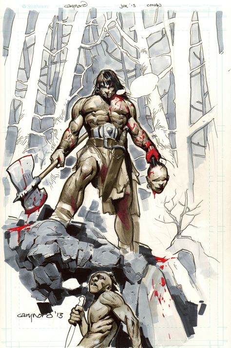 Conan by Cary Nord Comic Art Cary Nord, Conan O Barbaro, Conan The Destroyer, Barbarian King, Conan Comics, Frank Frazetta, Conan The Barbarian, Red Sonja, Fantasy Warrior