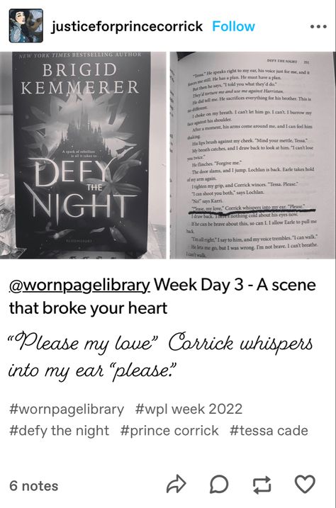 Prince Corrick And Tessa Defy The Night, Defy The Night Quotes, Prince Corrick And Tessa, Defy The Night Fanart, Defy The Night, Brigid Kemmerer, Book Recs, Bookish Things, Letting Go Of Him