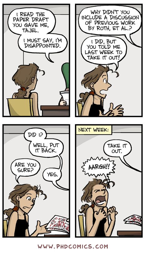 Best of PHD Comics :: Take it out | Best of Paper Revisions | Tapas Dissertation Motivation, Phd Comics, Phd Humor, Lab Humor, Physics Memes, Masters Thesis, Phd Life, Post Grad Life, Thesis Writing