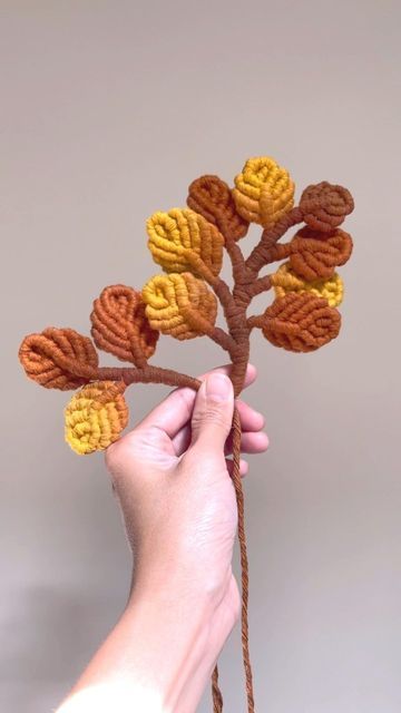 Macrame Flowers, Macrame Flower, Yellow Gradient, Macrame Ideas, Macrame Projects, Be Happier, Macrame Patterns, Macrame Diy, Fall Flowers