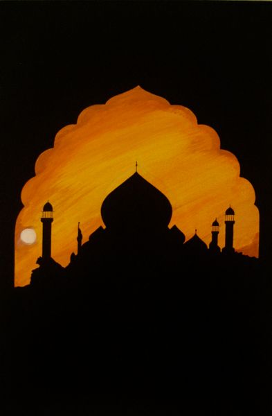 Taj Mahal Islamic Art Painting, Islam Painting, Taj Mahal Painting, Mosque Painting, Islamic Painting Ideas, Taj Mahal Drawing, Taj Mahal Art, تاج محل, Canvas Art Painting Abstract