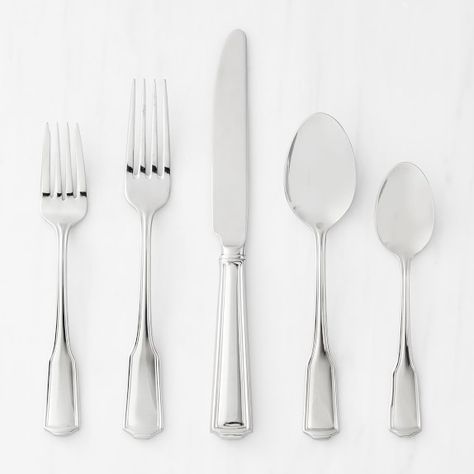 Silverware | Flatware & Flatware Sets | Williams Sonoma Silverware Sets, Flatware Caddy, Fork And Knife, Utensil Caddy, Knife Handle, Serving Fork, Soup Spoon, Salad Fork, Dinner Fork