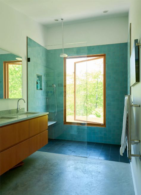 Gracious Aging - The New York Times Window In Shower, Shower Controls, Shower Bench, Aging In Place, Big Windows, Built In Bench, Rain Shower Head, Hand Held Shower, Shower Doors