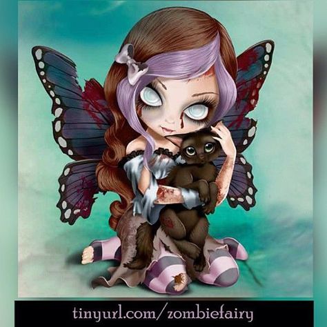 Zombie Fairy, Griffith Art, Jasmine Beckett Griffith, Jasmine Becket Griffith, Geisha Art, Dead Zombie, Cat Stock, Figurine Collection, Big Eyes Art