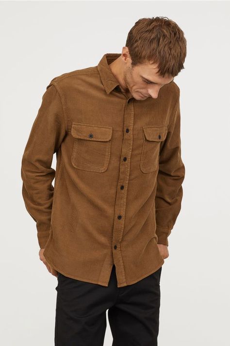 Brown Corduroy Shirt Outfit, Corduroy Shirt Mens Outfit, Mens Brown Dress Shirt, Corduroy Shirt Outfit, Family Photography Outfits, Luxury Fashion Outfits, Safari Shirt, Retro Jacket, Corduroy Shirt