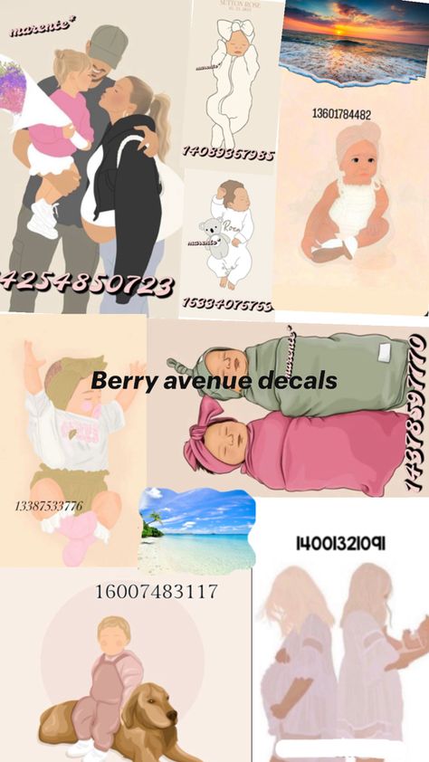 Custom Illustrated Family Portrait, Mom Characters, Modern Decals, Baby Decals, Bloxburg Decals Codes Aesthetic, Cute Family Pictures, Preppy Decal, Adventure Picture, Pic Code